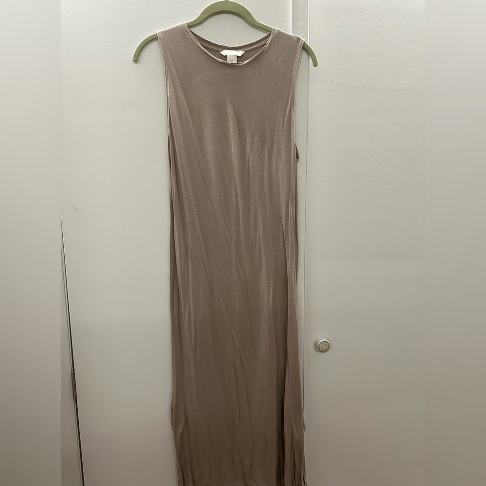 H&M Sleeveless Maxi Dress in Beige. Length ~43inch.